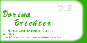 dorina brichter business card